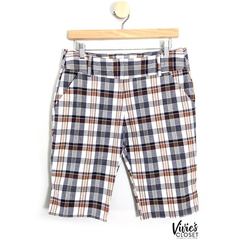 Tracy Evans Limited Bermuda Plaid Shorts Size 7
